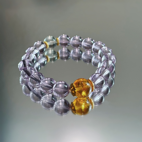 Purple Qi Coming East, Fire-Enhancing Wealth-Attracting Crystal Bracelet