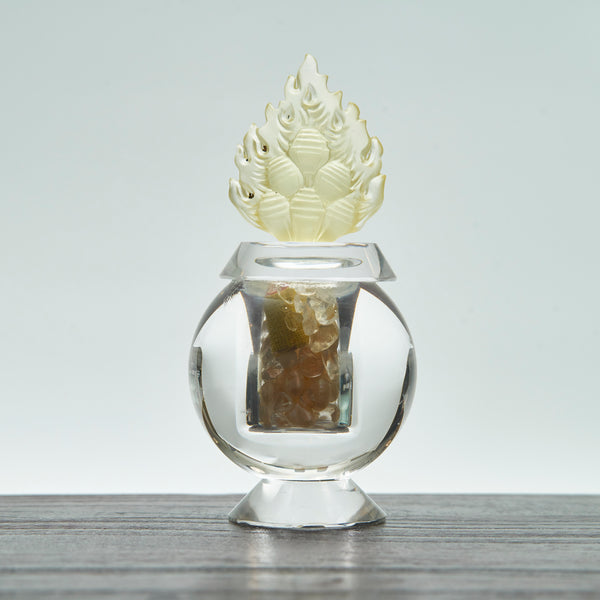 水晶舍利塔水晶瓶密封桌面摆件