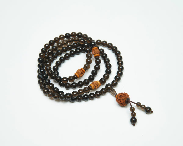 Sacred Protection Mala- Black Agate, Protective Energy, Sacred Design