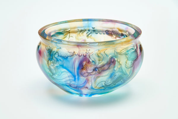 Golden Times Goldfish Treasure Bowl/Fish Tank Fengshui Decoration Ornament Gift for Home & Office